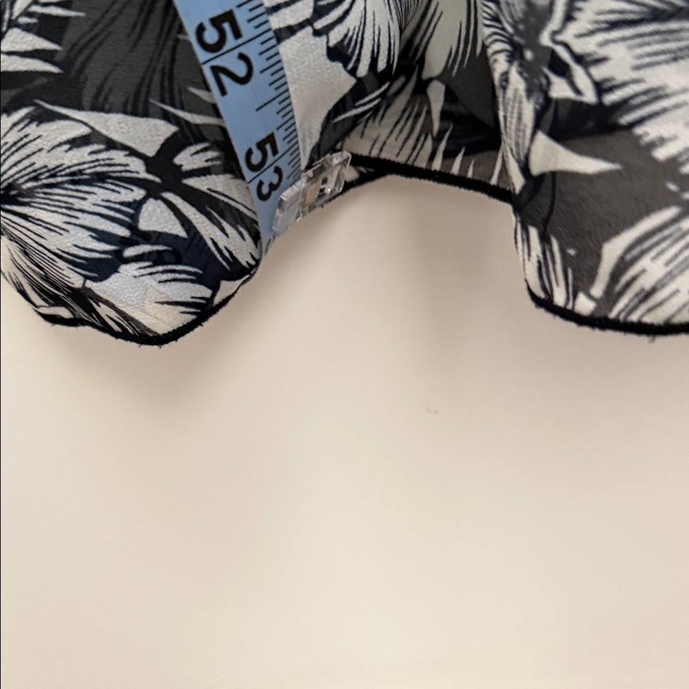 Enfocus Studio Aqua and Black Leaf Print Maxi Dress - Picture 5 of 7